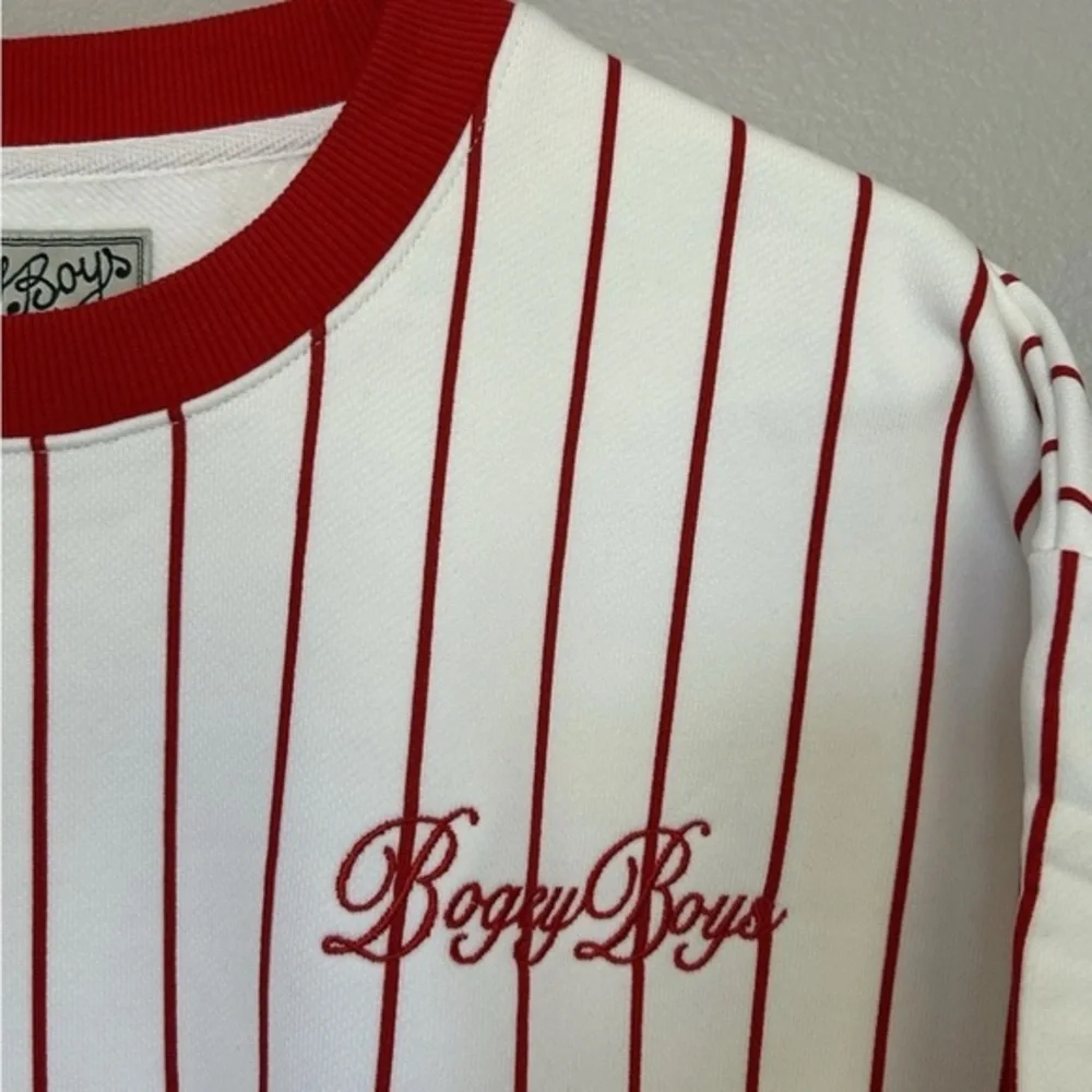 Bogey Boys Men’s Pinstripe Crew Neck sweater. Macklemore‎ Golf Cotton Comfort
